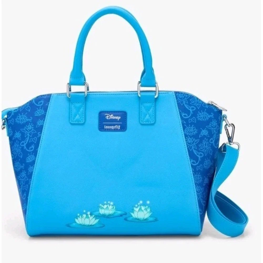 NWT Loungefly Disney The Princess The Frog‎ Tiana Firefly Blue Satchel Crossbody